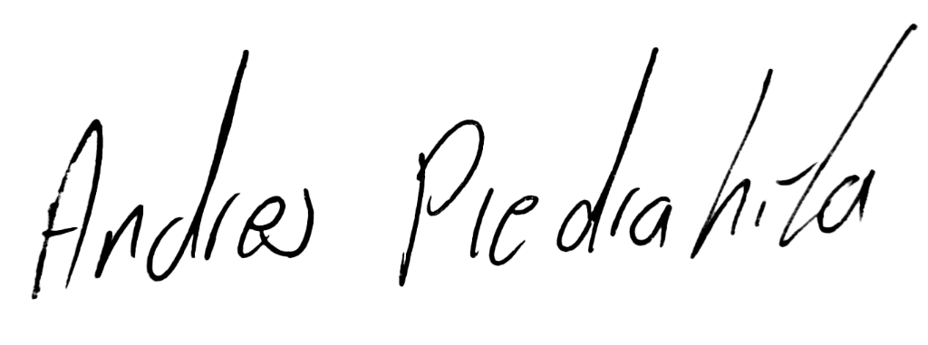 Firma Andrés Alexis Piedrahita